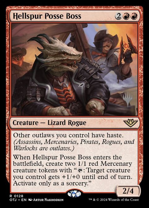Hellspur Posse Boss (128p) - Planeswalker Stamped