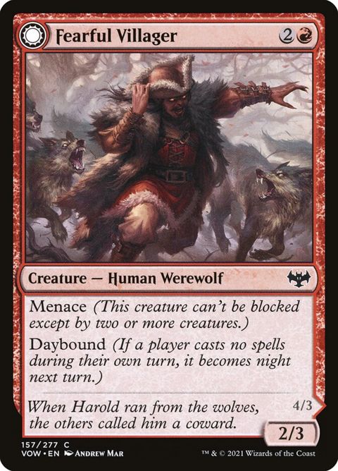 Fearful Villager // Fearsome Werewolf (157)