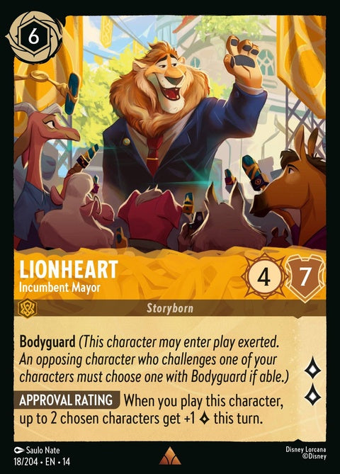 Lionheart - Incumbent Mayor (18)