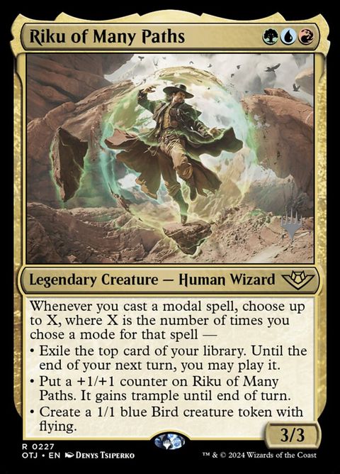 Riku of Many Paths (227p) - Planeswalker Stamped