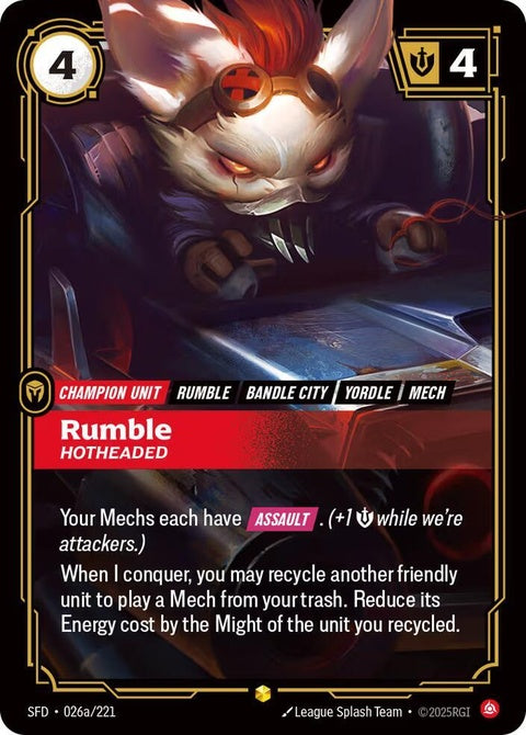 Rumble - Hotheaded (Alternate Art) (26a)
